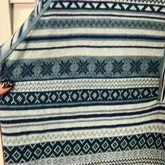 Eddie Bauer Fair Isle Nordic Geometric Quarter Zip Pullover Knit Sweater Size XL - Picture 5 of 8